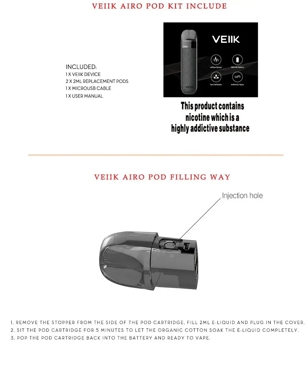 AIRO POD by VEIIK, 2ml Tank